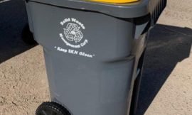 Smart bins distributed to residents in the Stapleton community in St. Kitts
