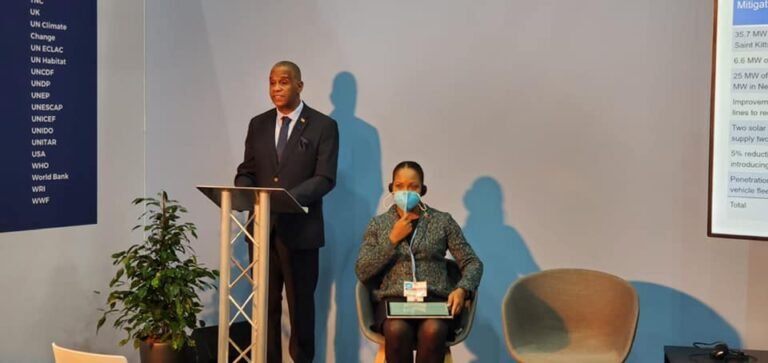 Read more about the article Federal Minister of Environment Eric Evelyn presents at COP26