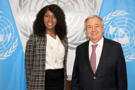 You are currently viewing SKN’s Permanent Representative to UN presents credentials to Sec. General