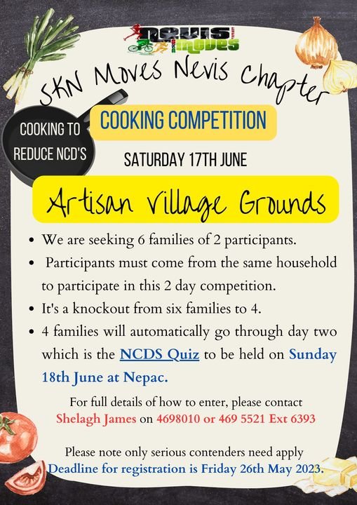 You are currently viewing SKN Moves-Nevis Chapter to host Cooking Competition