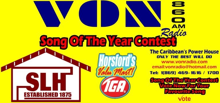 Read more about the article Voting currently open for the Horsfords Nevis Center and VON Radio Song of the Year Competition