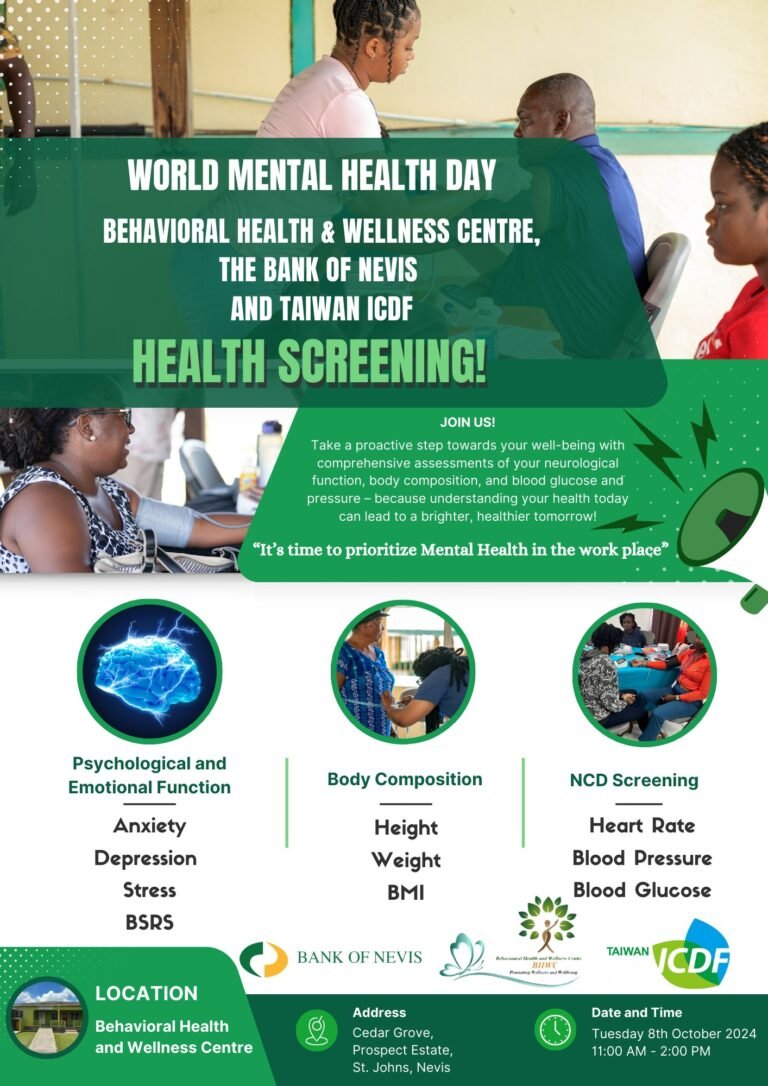 Read more about the article NEVIS’ WORLD MENTAL HEALTH SCREENING TO BE HELD ON OCTOBER 8TH; PUBLIC IS INVITED