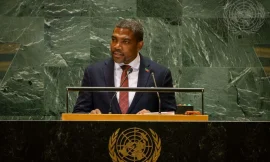 PM Drew addresses the UN General Assembly