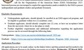 NIA Announces OAS Scholarship Opportunities