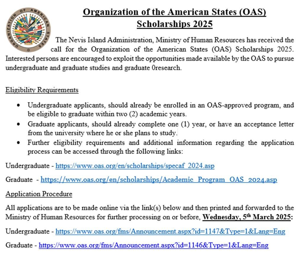 You are currently viewing NIA Announces OAS Scholarship Opportunities