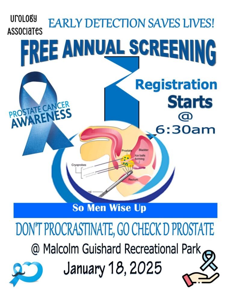 Read more about the article Annual Prostate Screening to take place on January 18th