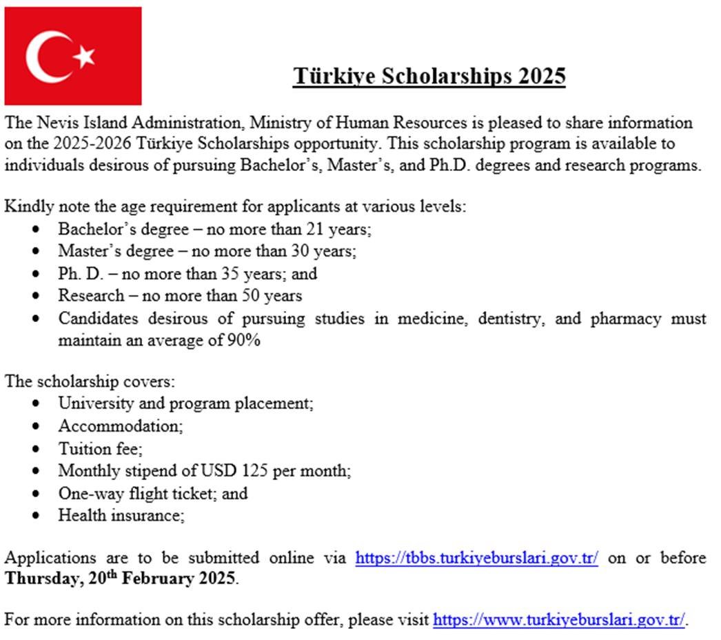 You are currently viewing NIA announces 2025 Türkiye Scholarships