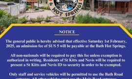 Admission fee implemented at Bath Hot Springs for non-nationals