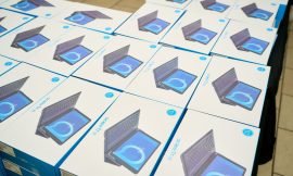 Public school students receive digital devices during Digital Literacy Day