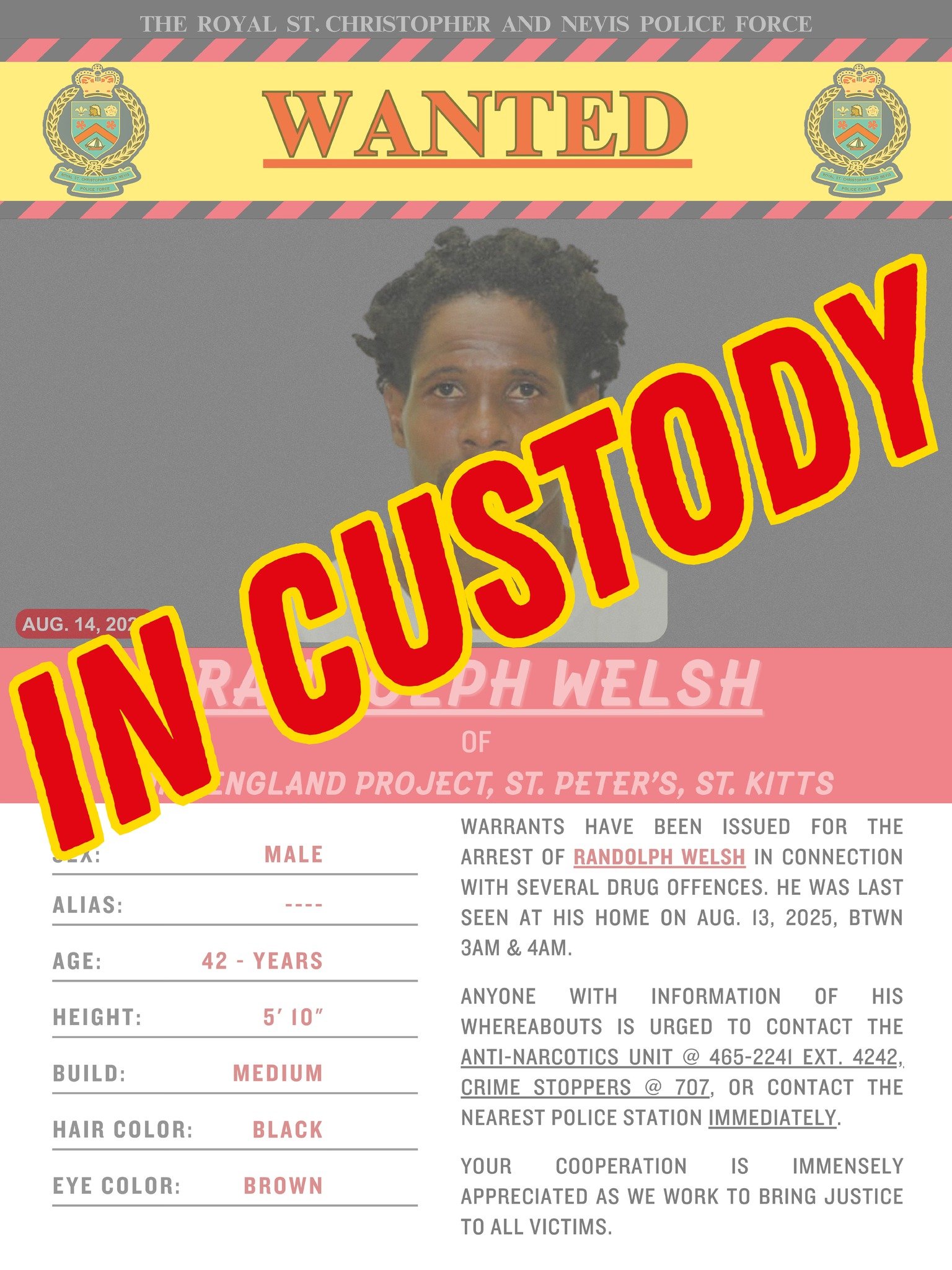 You are currently viewing Wanted Man in Custody