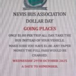 Nevis Bus Association to Host “Dollar Day” Initiative on October 29th